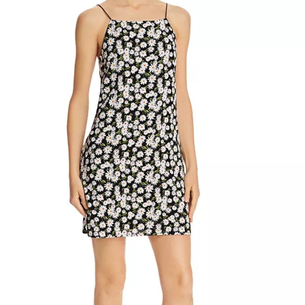 Aqua daisy print dress